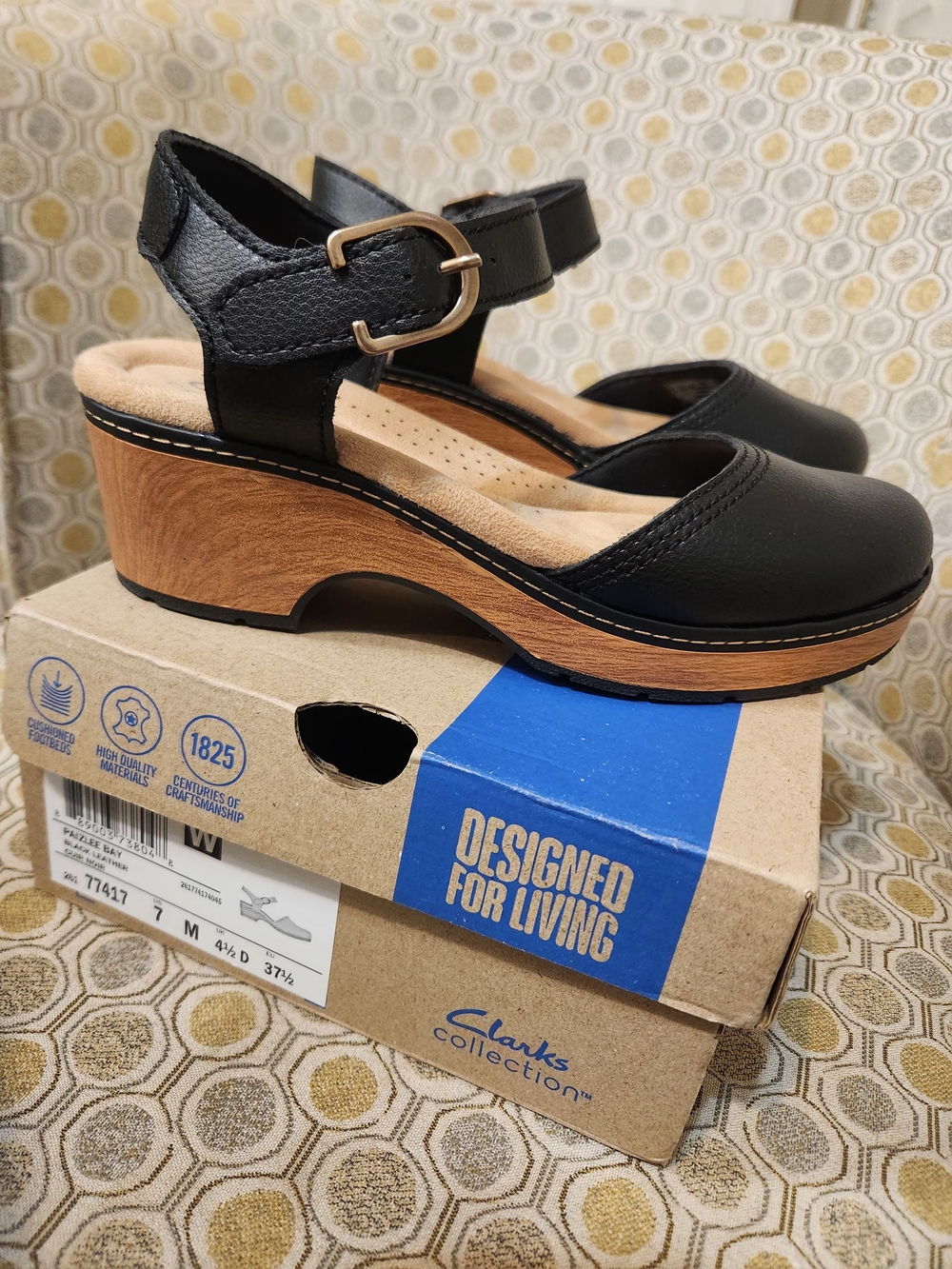 Clarks Paizlee Bay Slingback Heeled Clogs. Size-7 Medium - Picture 8 of 10